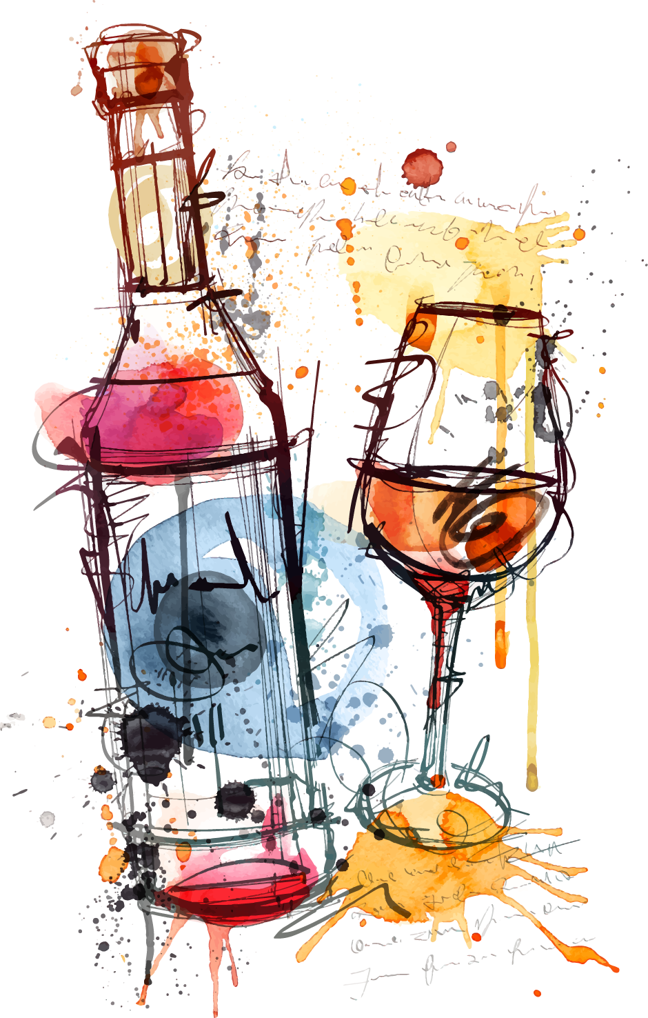 red-wine-bottle-rose-clip-art-watercolor-wine-glass-and-bottle-pino